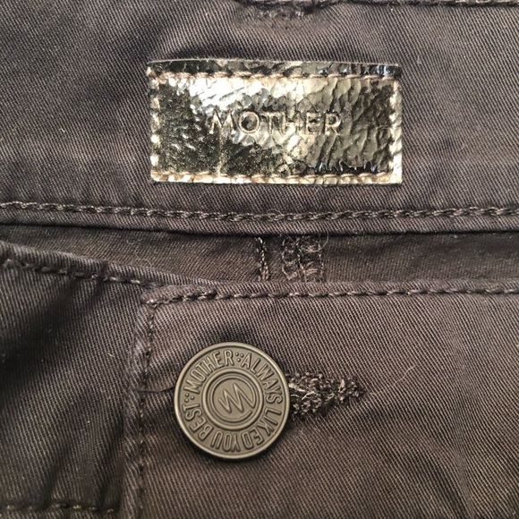 Mother The Dropout Cuff Short Island Fever Black Size 24 - Picture 5 of 16